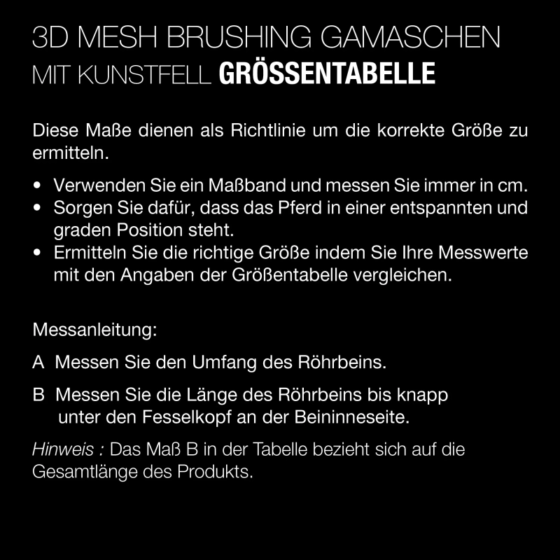 3D mesh Brushing Gamaschen mit Kunstfell (Paar)
